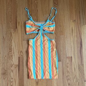 Princess Polly Multicolor Striped Mini Dress